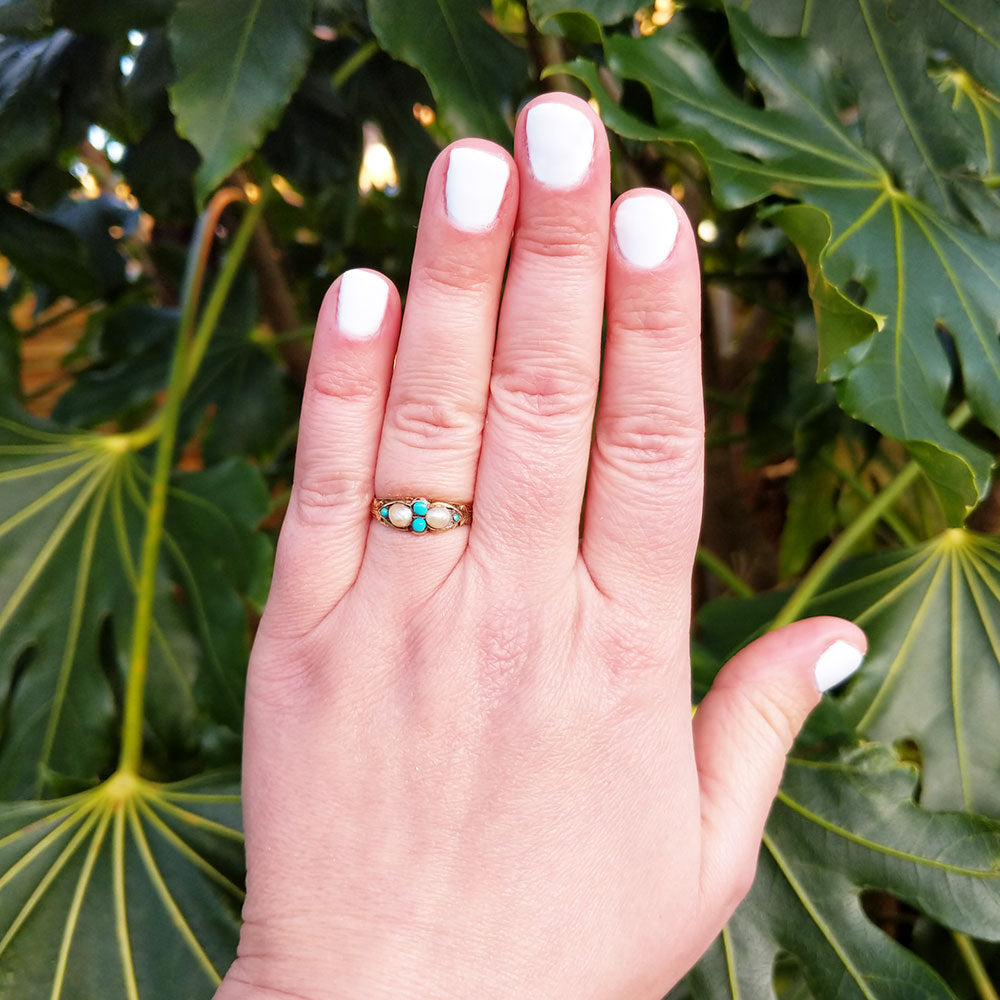victorian ring on hand
